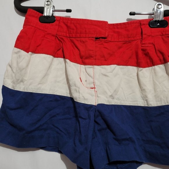 bdg red white and blue color block shorts bdg size - Picture 4 of 8